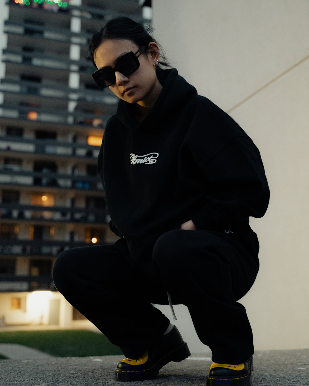 Black Script Hoodie